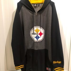 Pittsburgh STEELERS NFL Zip Fleece w/Hood 5XL
